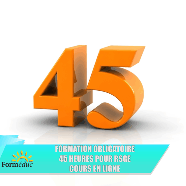 Formation obligatoire de 45 heures pour RSGE - En ligne