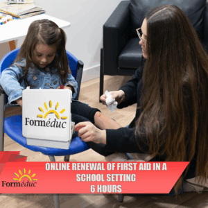 Online renewal of first aid in a school setting, 6 hours